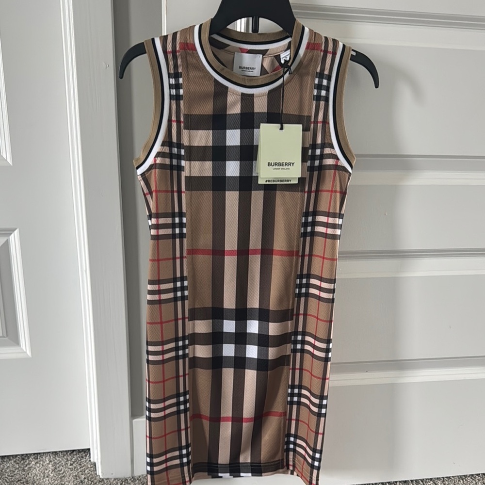 Burberry Sleeveless Plaid Dress - Brown and Black